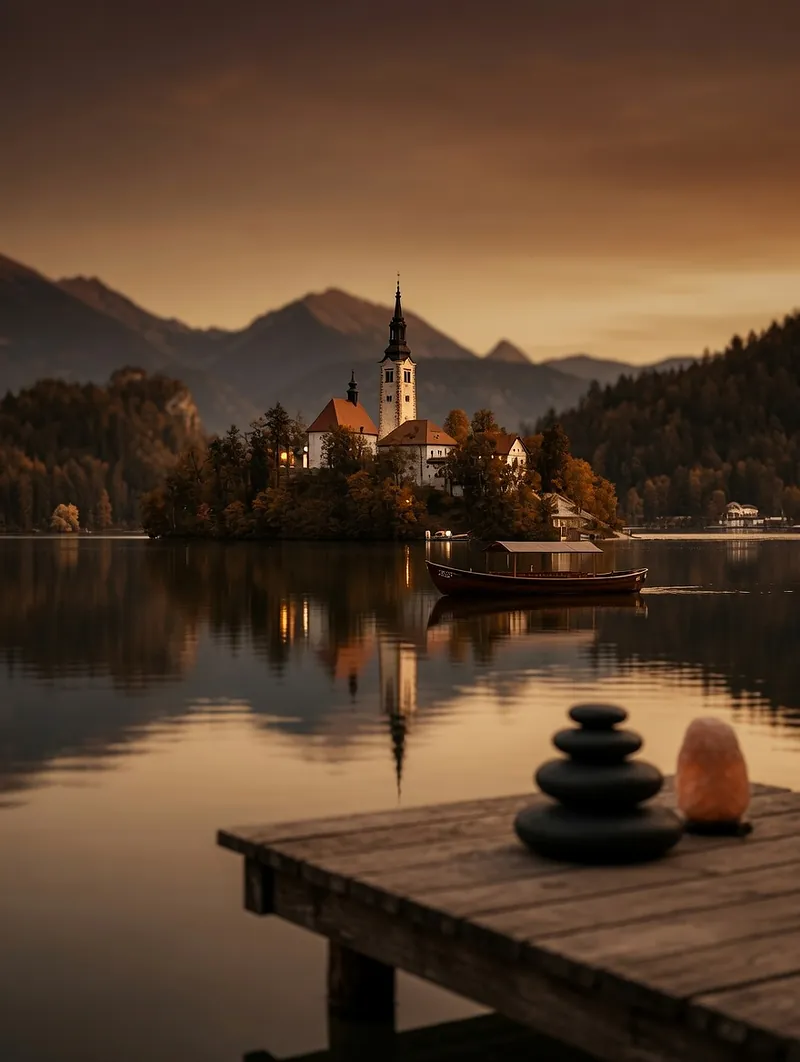 Lake Bled with its island and church